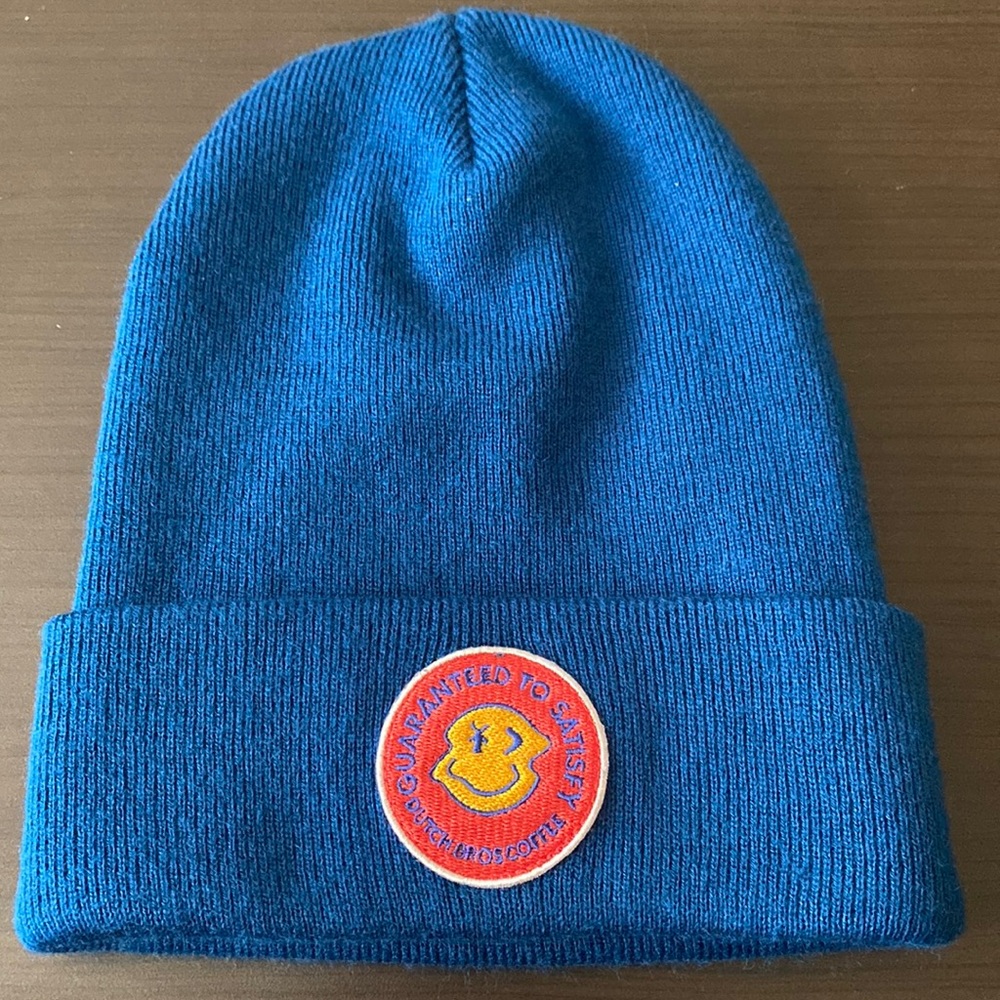 Blue Dutch bros beanie, one size.